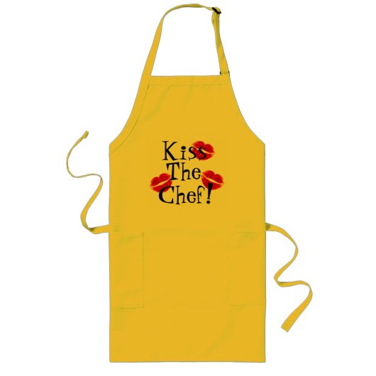 Kiss The Chef Apron Lang Schort (Voorkant)