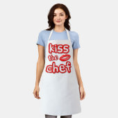 Kiss The Chef Apron Schort (Gedragen)