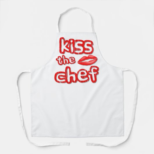 Kiss The Chef Apron Schort (Voorkant)