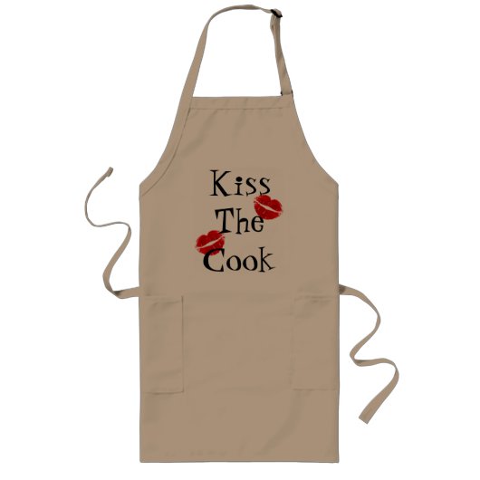 Kiss The Cook Apron Lang Schort (Voorkant)