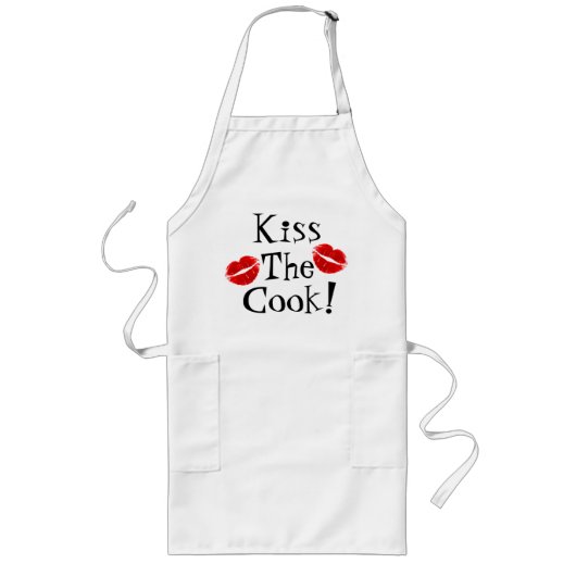 Kiss The Cook Apron Lang Schort (Voorkant)