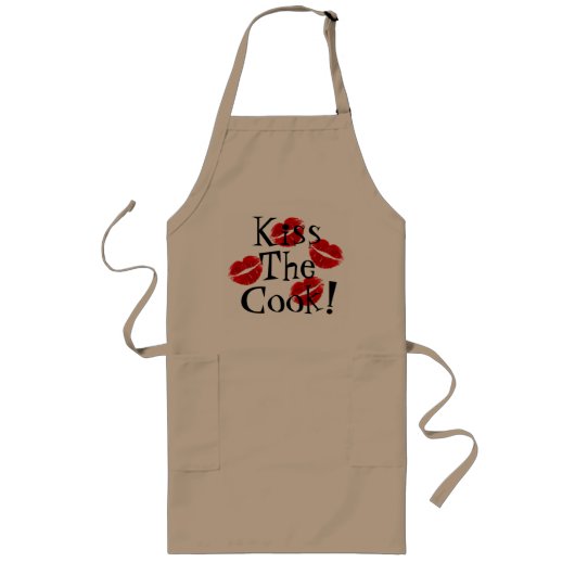 Kiss The Cook Apron Lang Schort (Voorkant)