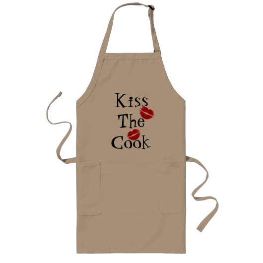 Kiss The Cook Apron Lang Schort (Voorkant)