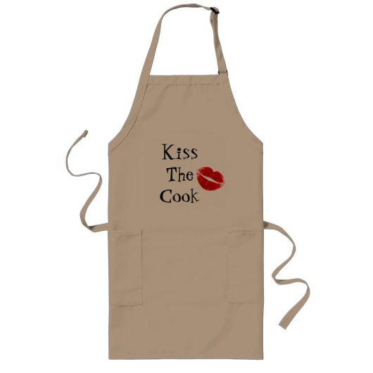 Kiss The Cook Apron Lang Schort (Voorkant)