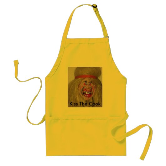 Kiss The Cook Apron Standaard Schort (Voorkant)