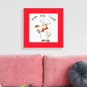 "KISS THE COOK" CHEF CANVAS AFDRUK (Insitu (Woonkamer))