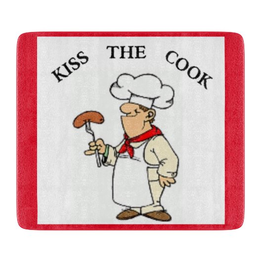 "KISS THE COOK" CHEF SNIJPLANK (Voorkant)