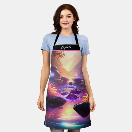 Kiss The Cook Food Chef Keuken BBQ Baker Fantasy Schort (Gedragen)