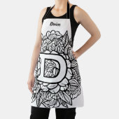 Kiss The Cook Food Chef Keuken BBQ Baker Monogram Schort (Insitu)