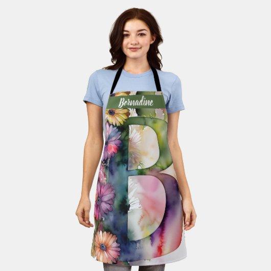 Kiss The Cook Food Chef Keuken BBQ Baker Monogram Schort (Gedragen)