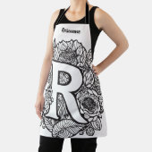 Kiss The Cook Food Chef Keuken BBQ Baker Monogram Schort (Insitu)