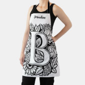 Kiss The Cook Food Chef Keuken BBQ Baker Monogram Schort (Insitu)