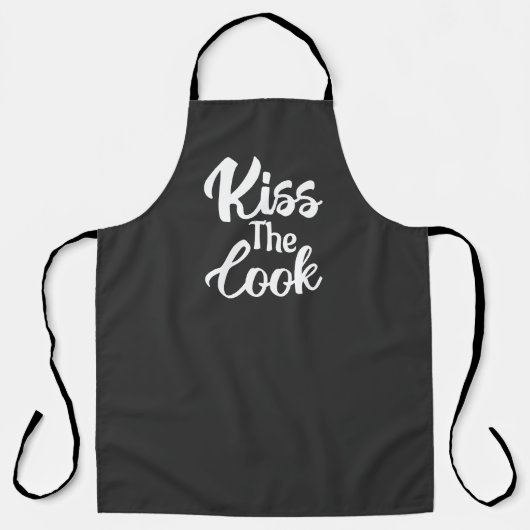 Kiss The Cook, grappige Cook Novelty Gift Schort (Voorkant)
