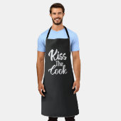 Kiss The Cook, grappige Cook Novelty Gift Schort (Gedragen)
