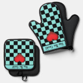 Kiss the Cook!  Ovenwant & Pannenlap Set (Voorkant / Achterkant)