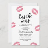 Kiss The Miss Goodbye Bachelorette Party Kaart (Voorkant)