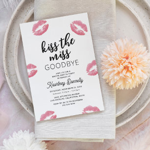 Kiss The Miss Goodbye Bachelorette Party Kaart