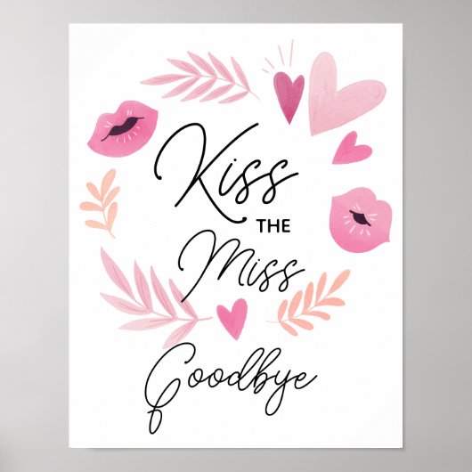 Kiss the Miss Goodbye Game Poster | End of School (Voorkant)