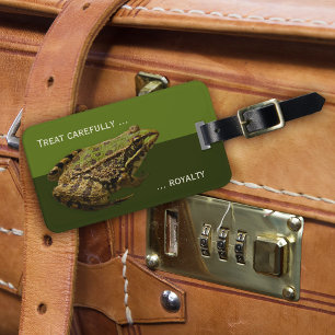 Kiss the Prince Funny Frog Bagagelabel