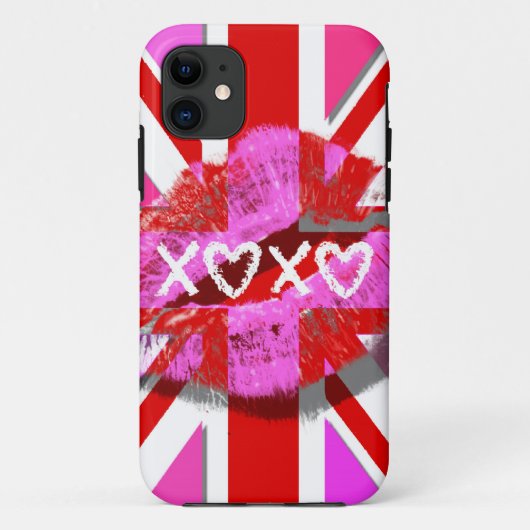 KISS THE UNION JACK - XOXO Case-Mate iPhone CASE (Achterkant)
