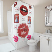 Kiss tieners douchegordijn (In situ)