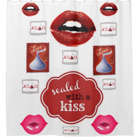 Kiss tieners douchegordijn (Voorkant)