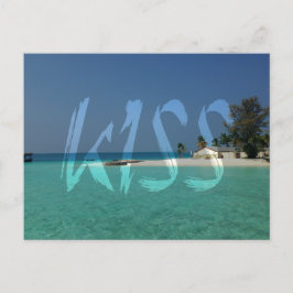 Kiss Transparant White Graffiti Briefkaart