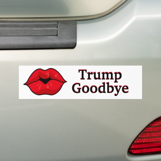 Kiss Trump Goodbye Bumpersticker (Op auto)