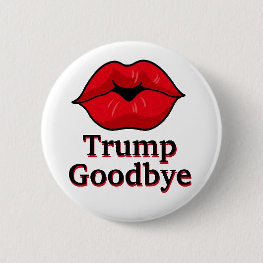 Kiss Trump Goodbye Ronde Button 5,7 Cm (Voorkant)