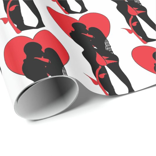 KISS TRYST WRAPPING PAPER CADEAUPAPIER (Rol Hoek)