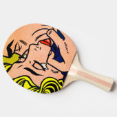 Kiss V - Liechtenstein - Pop Art Tafeltennisbatje (Zijkant)