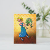 Kiss voor een prinses ontraden briefkaart (Staand voorkant)