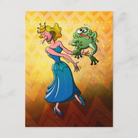 Kiss voor een prinses ontraden briefkaart (Voorkant)