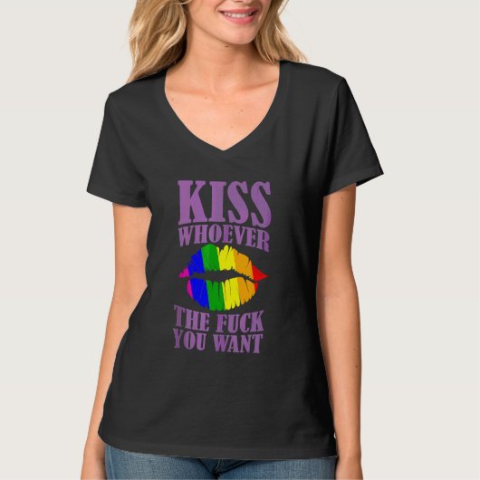 Kiss, wie je ook wilt... t-shirt (Voorkant)
