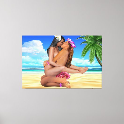 KISS WRESTLING CANVAS AFDRUK (Voorkant)