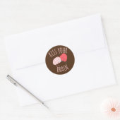 Kiss Your Brain Lover Heart Teacher Ronde Sticker (Envelop)
