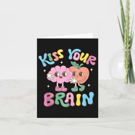 Kiss Your Brain Valentijnse Test Dag Docent Squad Kaart (Voorkant)
