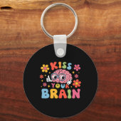 Kiss Your Brain Valentijnse Test Dag Docent Squad Sleutelhanger (Voorkant)