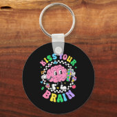 Kiss Your Brain Valentines Autism Awareness Teache Sleutelhanger (Voorkant)