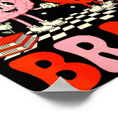 Kiss Your Brain Women Valentine's Day Retro School Poster (Hoek)