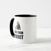 Kiss Your Ferret Funny Mok (Voorkant links)