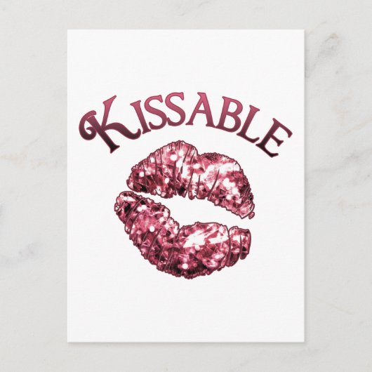 Kissable Glitter Smooch Briefkaart (Voorkant)
