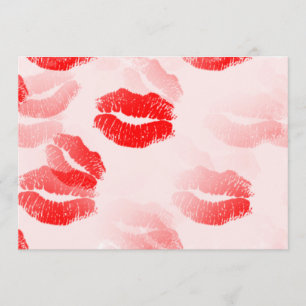 Kissable Lips Invitation Kaart