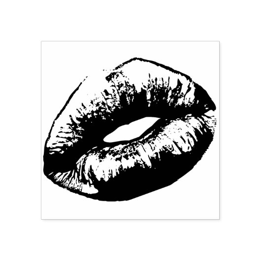 Kissable Lips Lipstick Rubberstempel (Afrduk)