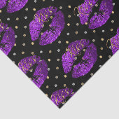 Kissable Paars Glitter Lips Tissuepapier (Detail)