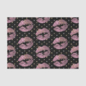 Kissable Pink Glitter Lips Tissuepapier (Voorkant)