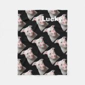 Kissable Pit Bull Fleece Deken (Voorkant)