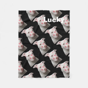 Kissable Pit Bull Fleece Deken