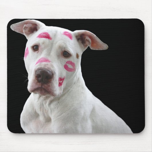 Kissable Pitbull Mousepad Muismat (Voorkant)