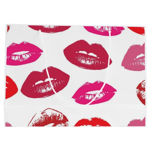 Kissbare lips (zogende lips, rode en roze lipstick groot cadeauzakje (Achterkant)